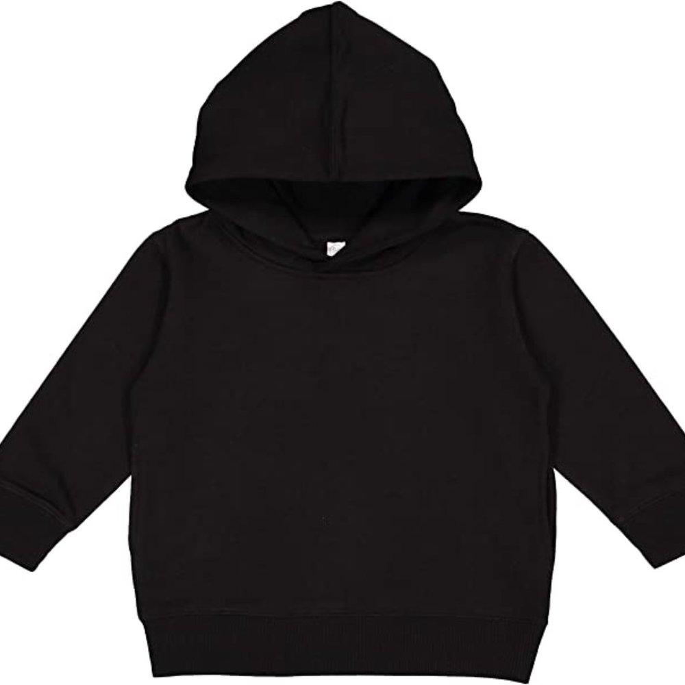 ⭐️ Unisex Pullover Solid Black Hooded Sweatshirt, Toddlers Size 4/4T, Basics